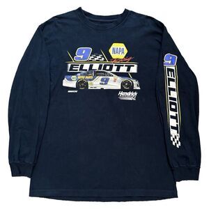 Hendrick Motorsports Mens Shirt L Blue Tee NASCAR Cup Chase Elliott Racing Y2K